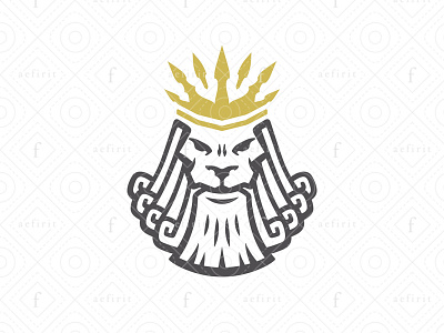 Royal Lion Logo barbershop beard branding casino creative crown esports for sale gaming king laws lion logo monarch poker royalty salon spades sports team