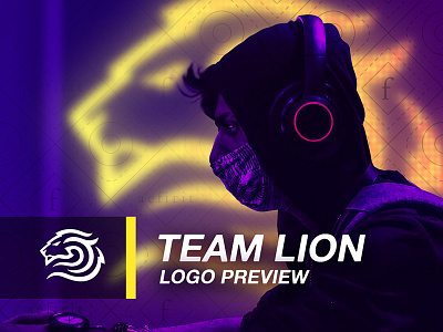 Team Lion Logo - Preview/mockup brand branding brush creative elegant esports for sale gaming lion logo mascot mockup modern ocean sea simple sport stroke team wave