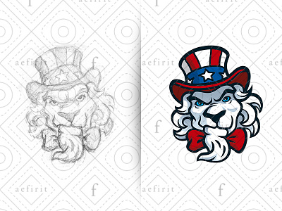 American Lion Logo - Sketch