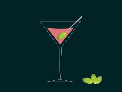 MidCentury Martini illustration vector
