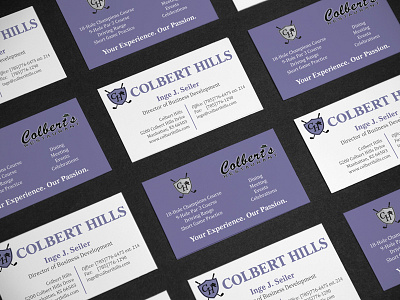 Colbert Hills Business Card branding business card