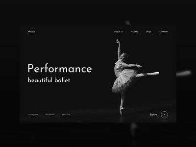 Performance ballerina ballet design ui ux website