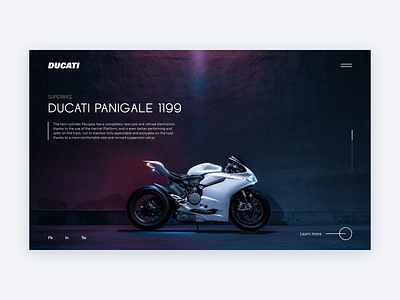 Ducati concept page bike design ducati landingpage moto ui ux website
