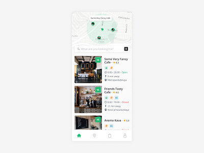 Cafe Finder Concept app cafe coffee concept design ecommerce app figma finder minimal mobile redesign ui ux