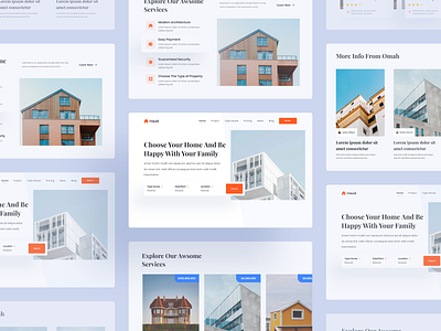 Real Estate Landing Page clean design house landing page property real estate typography ui ui design ux web design website