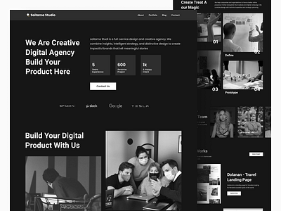 SaitamaStudio - Creative Studio Landing Page clean design landing page typography ui ui design ux design web web design website