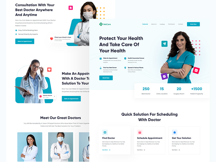 WeCare - Medical Landing Page by Aryo Romadhon for One Week Wonders on ...