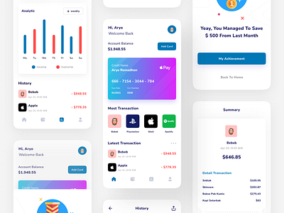 Finance App by Aryo Romadhon for Plainthing Studio on Dribbble