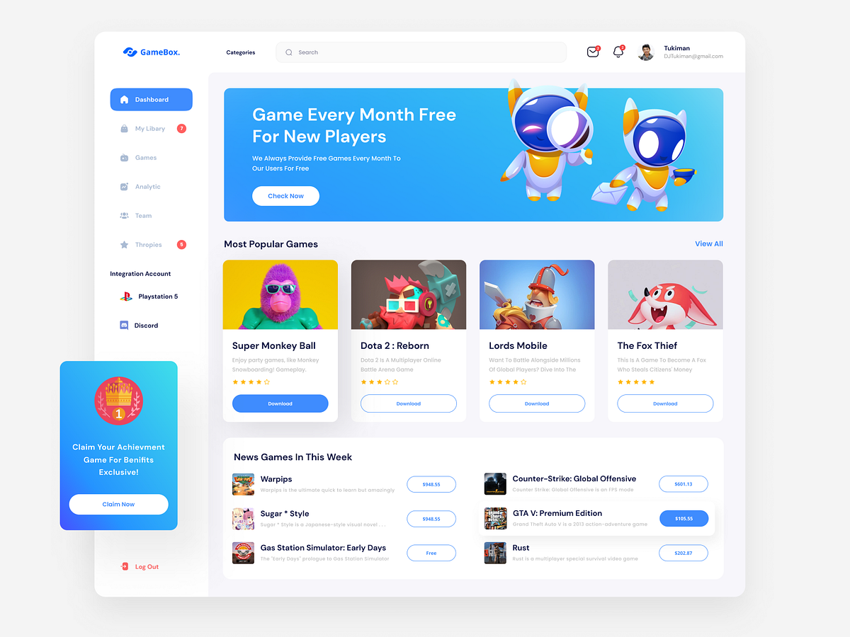 Dashboard Game designs, themes, templates and downloadable graphic