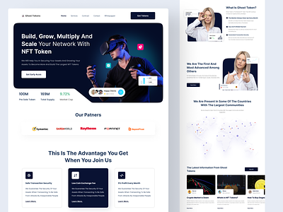 👻 NFT Landing Page Concept bitcoin clean coin crypto exchange cryptocurrency design landing page nft nfts tokens typography ui ui design web web design website