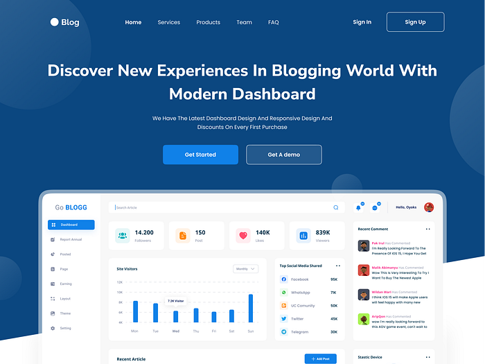 SaaS Blog Landing Page by Aryo Romadhon for Plainthing Studio on Dribbble