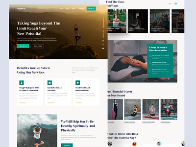 🧘‍♂️YogaYuq - Healthy Landing Page class clean design health healthy landing page meditation online clas sport ui ui design ux web design website yoga