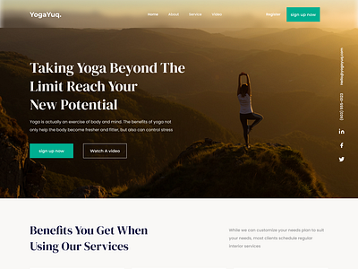 🧘‍♂️YogaYuq - Healthy Landing Page by Aryo Romadhon for One Week ...