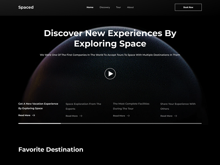 Space Travel Landing Page by Aryo Romadhon for Plainthing Studio on ...