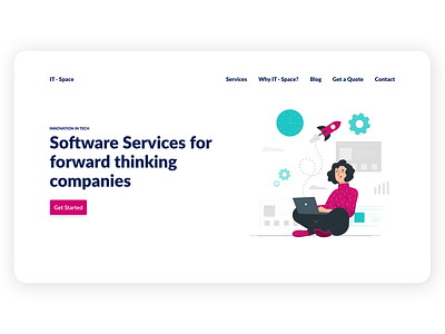 IT • Space / landing page design digital landing page logo ui web webflow