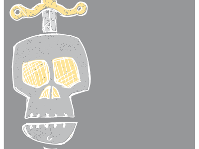 //7 0 illustration skull sword texture wip