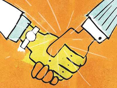 //7 9 business hands handshake illustration texture wip
