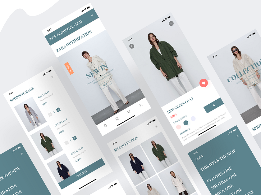 Zara app-animation by Ian on Dribbble