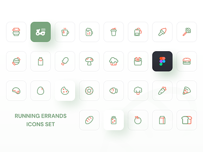 Icon set app design distribution green green logo icon icon design icon set illustration mobile ui ux
