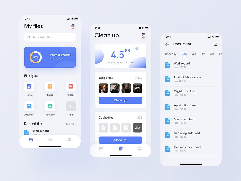 File management app by Ian on Dribbble