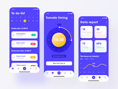 Task list app by Ian on Dribbble