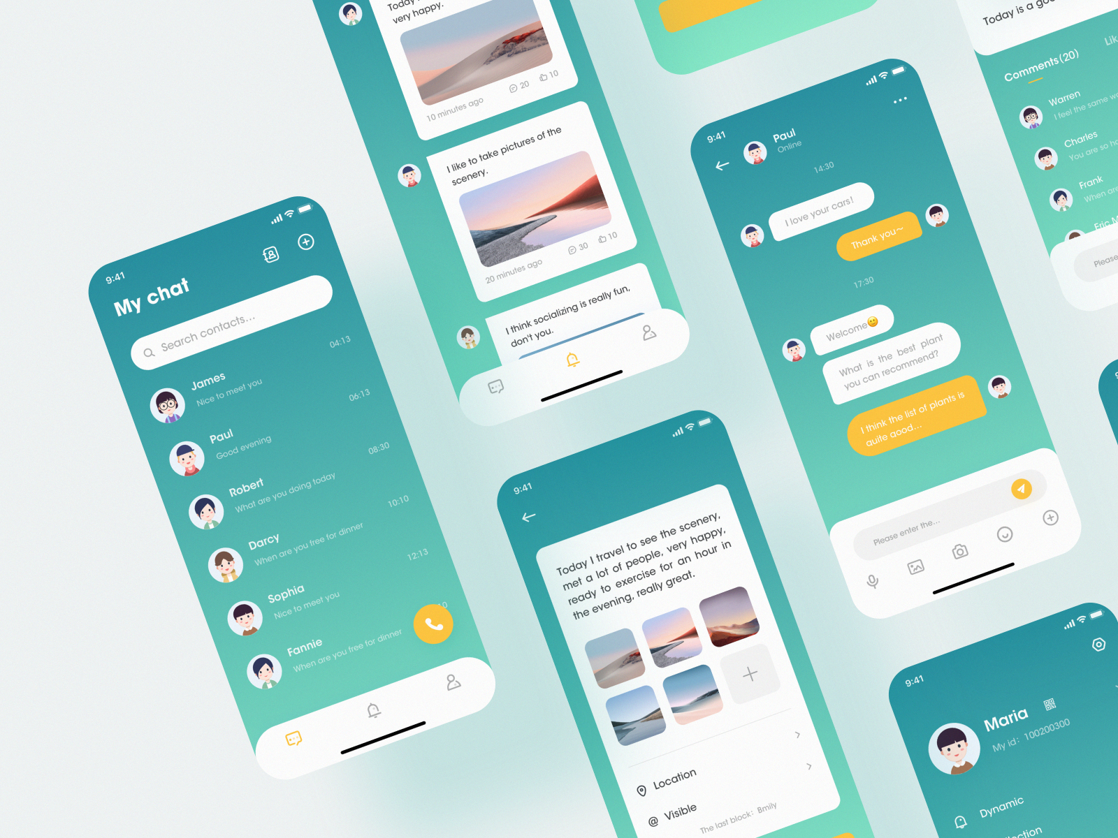 Chat app by Ian on Dribbble