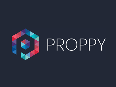 ProppyJS logo design geometry logo proppy triangles