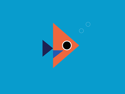 Fish affinity designer art bubble drawing illustration triangle underwater vector water