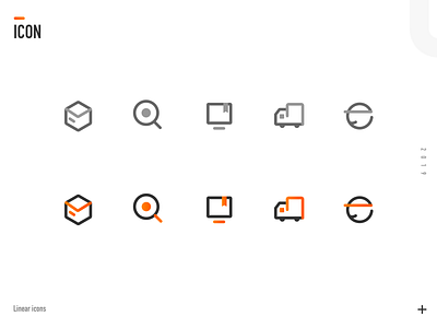 Freight Icon app concise design linear icons