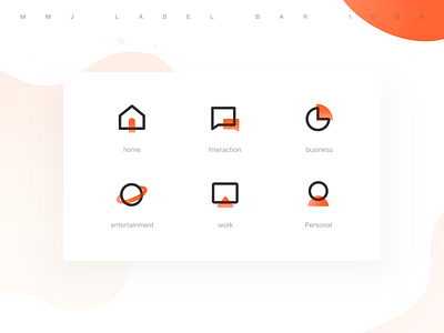 MMJ Label bar icon app design gradual change icon