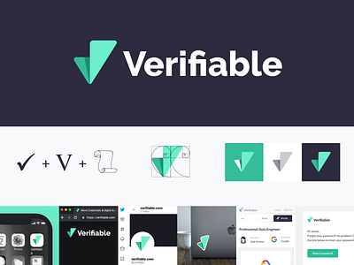 Verifiable Logo blockchain branding logo