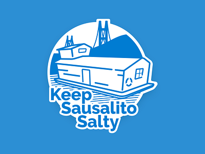 Sausalito sticker illustration sticker