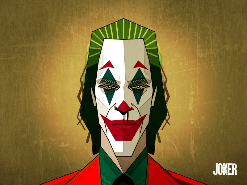 joker glitch illustraion joaquin phoenix joker terror