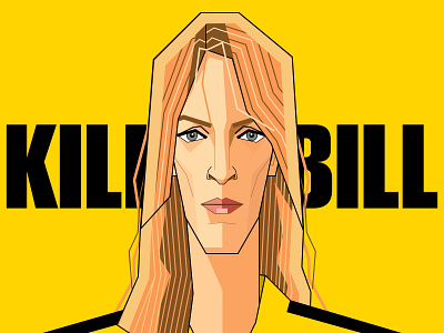 kill bill illustraion killbill killer movie portrait quentin tarantino uma thurman