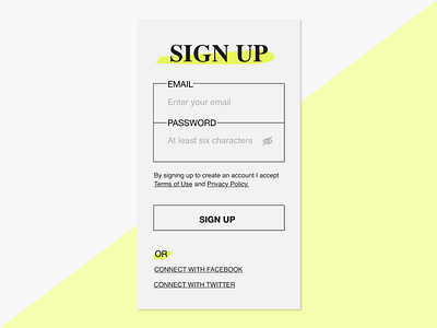 Daily UI - Sign Up daily ui 001 dailyui ui ux web design