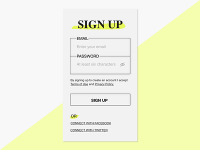 Daily UI - Sign Up