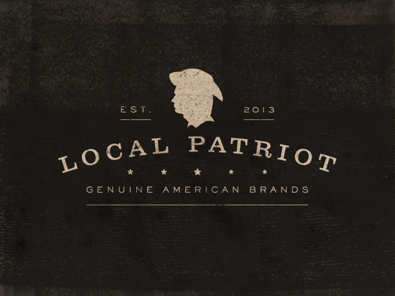 Local Patriot logo identity logotype america american local genuine craft clothing nostalgic rustic patriot