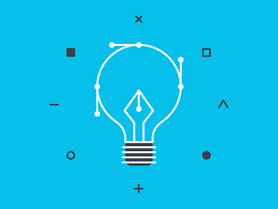 Get inspired connection creativity design icons idea illustration illustrator inspiration lightbulb pentool process vector