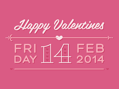 Happy mushy gushy day arrow cheer custom happy hearts holiday love numbers type typography valentines vector