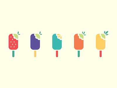 Sweeeeeet color dessert fruit ice cream icons image mark logo paleta popsicle summer sweet vector