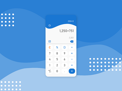 Daily UI 004 : Calculator calculator daily ui 004 blue