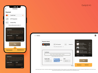 Credit card checkout UI dailyui design mobile design mobile ui ui ux design