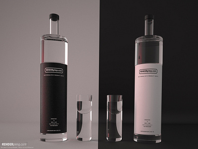 Black white Vodka render 3d c4d cinema4d cintiqhd freelance freelancer maxon mesh model photo real render wacom