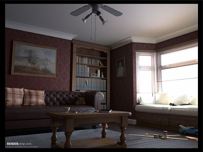 Comfy Livingroom 3d c4d cg cinema4d freelance interior maxwell render sofa wacom