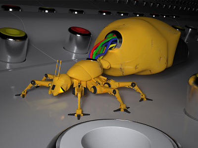 Antbot Wallpaper - www.renderpimp.com - 3d ant bot c4d freelance mec mech robot wallpaper