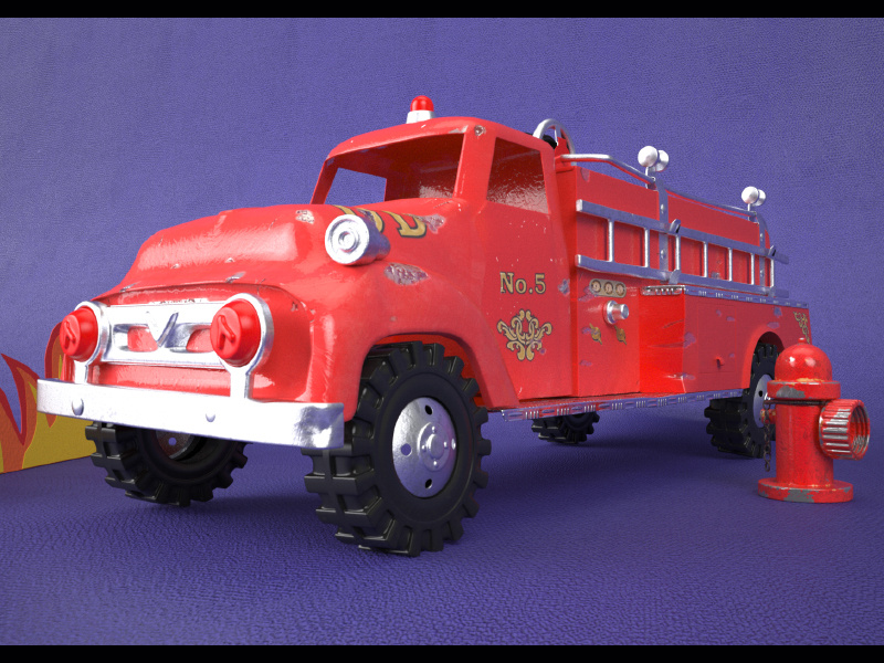 metal fire truck toy tonka