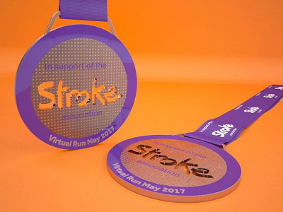 VIrtual race medal for The Stroke Association