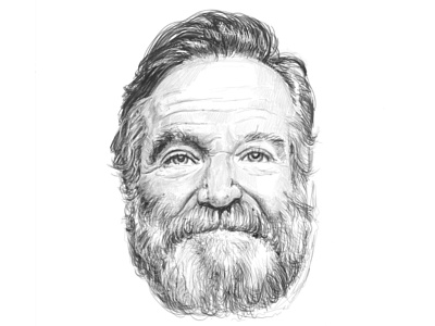 Robin Williams sketch pencil portrait sketch wacom