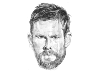 Thor sketch pencil portrait sketch wacom