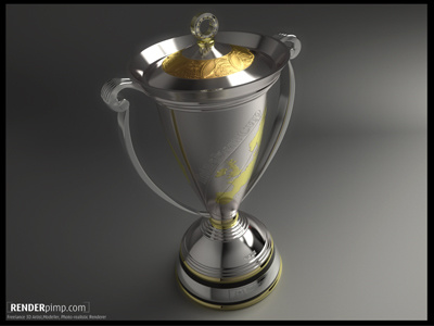 rugby trophy 3d cinema4d